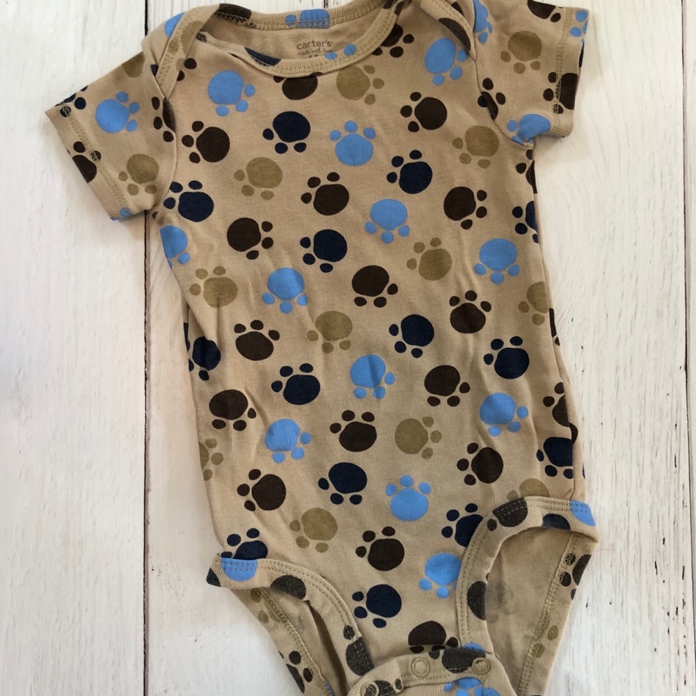 BOYS 6MO CARTERS DOG PRINT ONESIE
